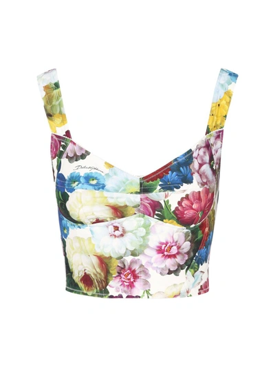 Shop Dolce & Gabbana Top In Flowers