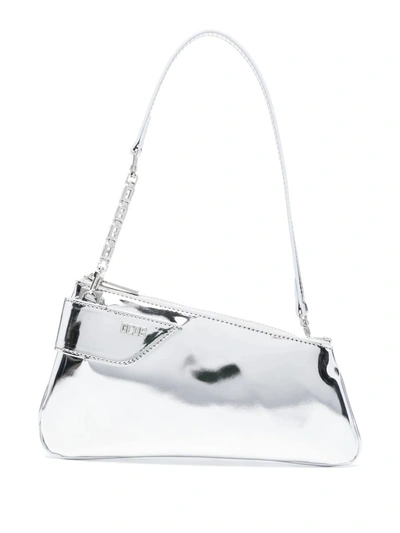 Shop Gcds Comma Notte Leather Bag In Grey