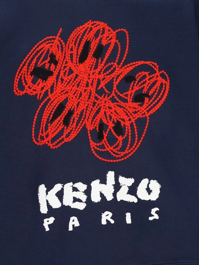 Shop Kenzo Shirts In Bleu Nuit