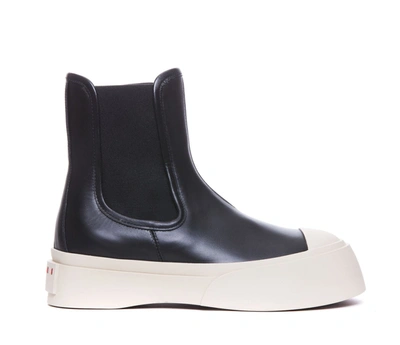 Shop Marni Black Leather Pablo Boots