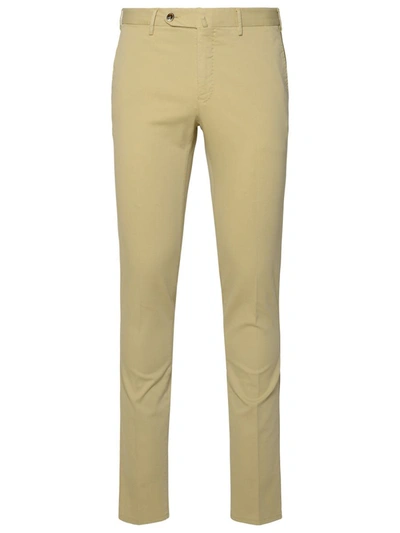 Shop Pt01 Beige Cotton Blend Trousers