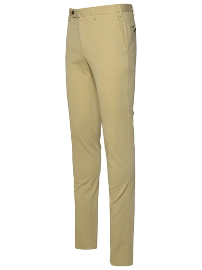 Shop Pt01 Beige Cotton Blend Trousers