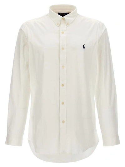 Shop Polo Ralph Lauren Logo Shirt In White