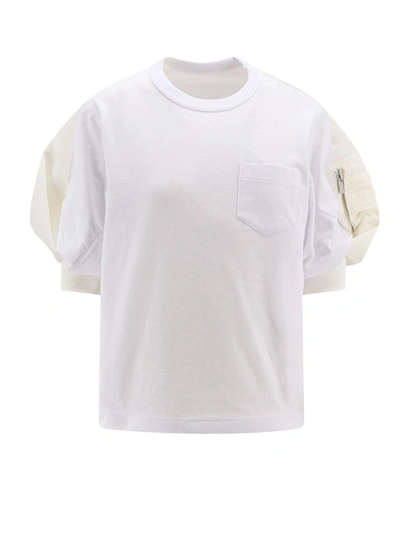 Shop Sacai T-shirt In White