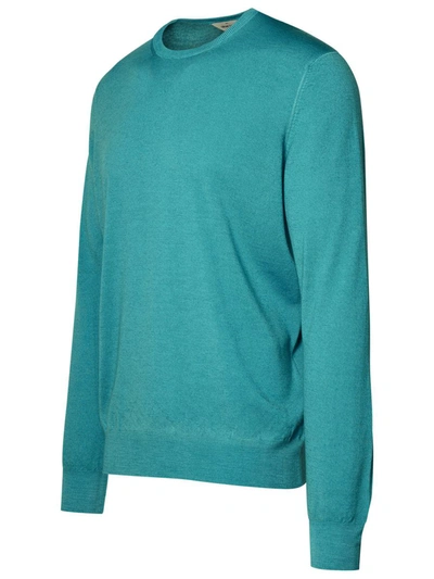 Shop Gran Sasso Turquoise Virgin Wool Sweater In Blue