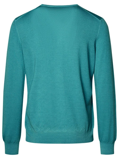 Shop Gran Sasso Turquoise Virgin Wool Sweater In Blue