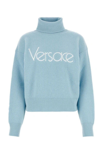 Shop Versace Knitwear In Blue