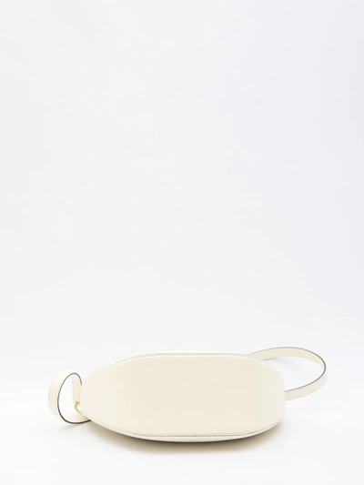 Shop Valentino Vlogo Moon Small Hobo Bag In Cream