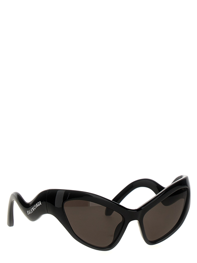 Shop Balenciaga Hamptons Cat Sunglasses In Black