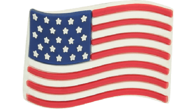 Shop Jibbitz American Flag In Red/white/blue