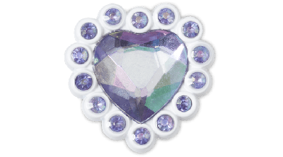 Shop Jibbitz Iridescent Heart Gem