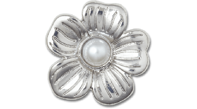 Jibbitz Silver Monochrome Daisy 2