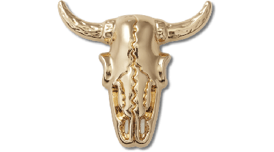 Shop Jibbitz Gold Cow Skull