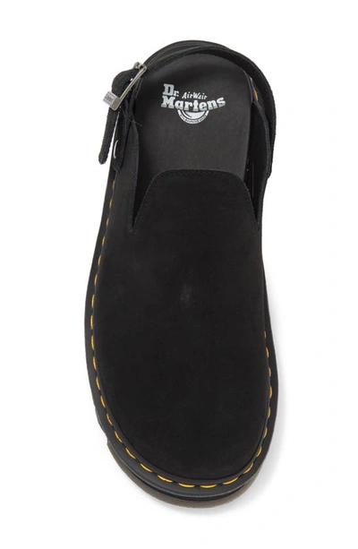 Shop Dr. Martens' Dr. Martens Zebzag Water Resistant Slingback Clog In Black Suede