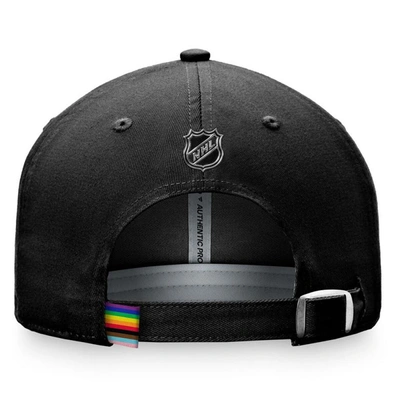 Shop Fanatics Branded Black Winnipeg Jets Team Logo Pride Adjustable Hat