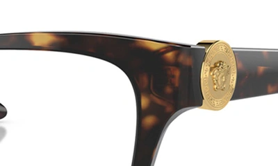 Shop Versace 52mm Irregular Optical Glasses In Havana