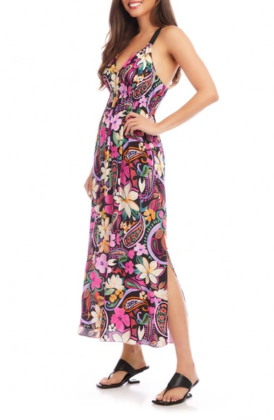 Shop Fifteen Twenty Floral Maxi Dress In Pink Print