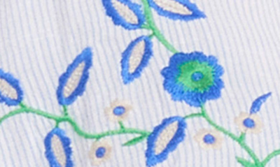 Shop Karen Kane Floral Embroidered Stripe Top