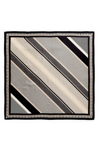 Nordstrom Print Silk Square Scarf In Black Acute Geo