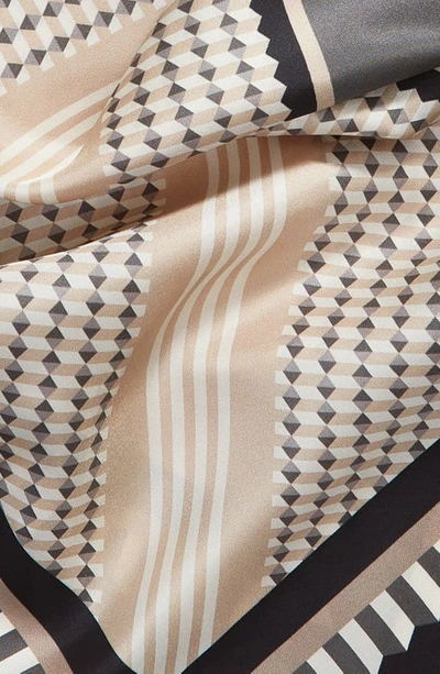 Nordstrom Print Silk Square Scarf In Black Acute Geo