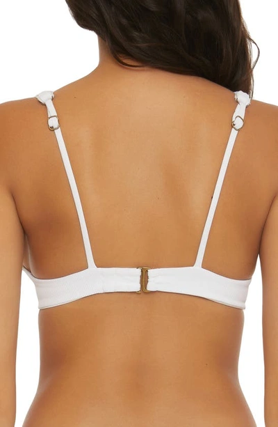 Shop Becca Modern Edge Underwire Bikini Top In White