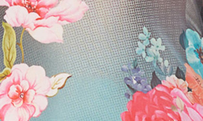 Shop Afrm Kaylee Print Mesh Top In Aqua Rose