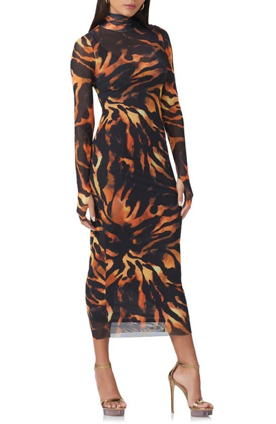 AFRM Shailene Dress Orange Zebra main image 1