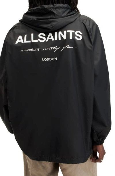 Shop Allsaints Underground Hooded Jacket In Black