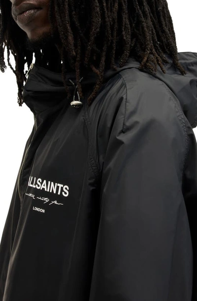 Shop Allsaints Underground Hooded Jacket In Black