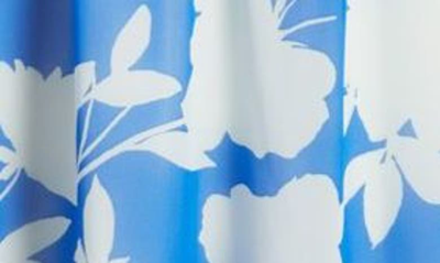 Shop Julia Jordan Floral Mock Neck Tiered Maxi Dress In Blue/ Ivory