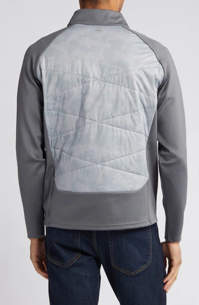 Shop Peter Millar Merge Camo Water Resistant Hybrid Jacket In Gale Grey/ Iron