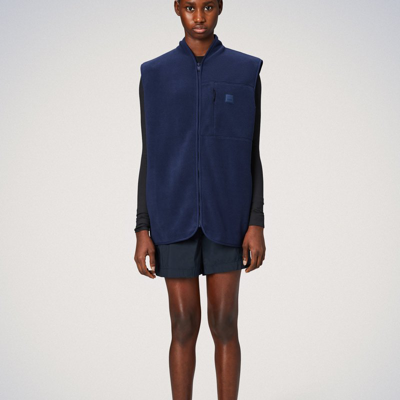 Shop Rains Durban Fleece Vest In Blue