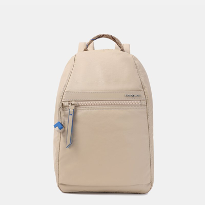 Shop Hedgren Vogue Rfid Backpack Creased Safari Beige In Brown