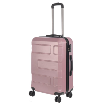 Shop Nicci 24" Medium Size Luggage Deco Collection In Pink