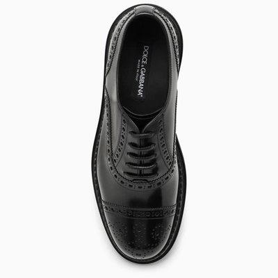 Shop Dolce & Gabbana Dolce&gabbana Brushed Calfskin Oxfords Shoes In Black
