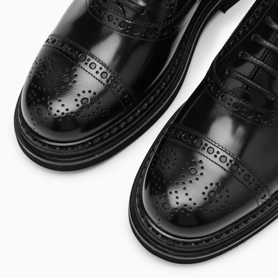 Shop Dolce & Gabbana Dolce&gabbana Brushed Calfskin Oxfords Shoes In Black