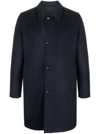 Shop Kired Cashmere Coat In Blue
