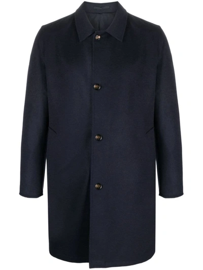 Kired Peak Cashmere Coat In Blue