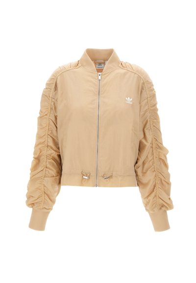 Shop Adidas Originals Magbei Bomber Jacket In Brown