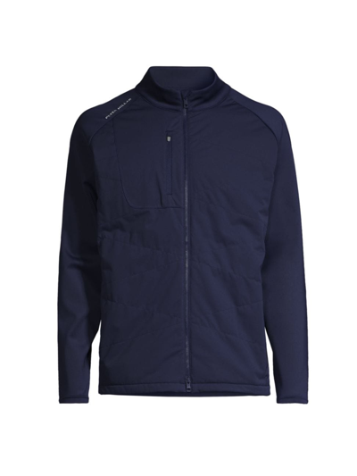 Shop Peter Millar Men's Crown Sport Merge Hybrid Jacket In Navy
