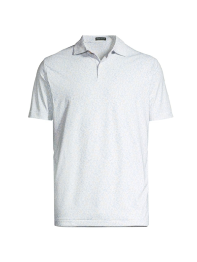 Shop Peter Millar Men's Crown Crafted Fields Of Carlsbad Performance Jersey Polo Shirt In White