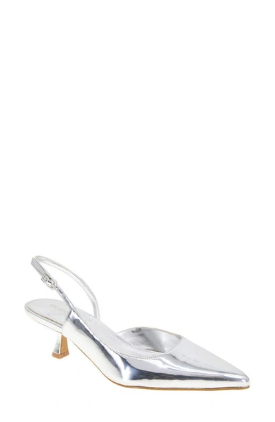 Shop Bcbgeneration Kittie Pointed Toe Pump In Silver