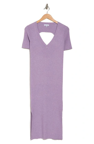 Shop Lucy Paris Eloise Knit Midi Dress In Purple