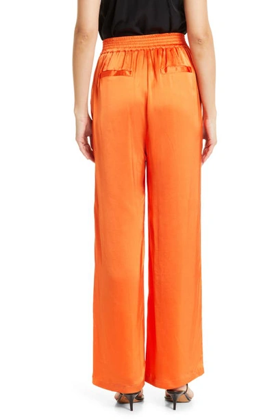 Shop Birgitte Herskind Pinky Satin Pants In Mandarin Red