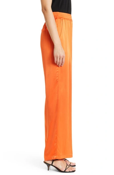 Shop Birgitte Herskind Pinky Satin Pants In Mandarin Red