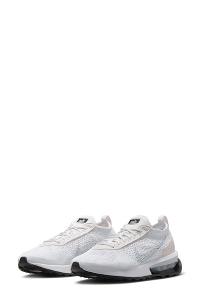 Shop Nike Air Max Flyknit Racer Sneaker In White/ Platinum/ Black