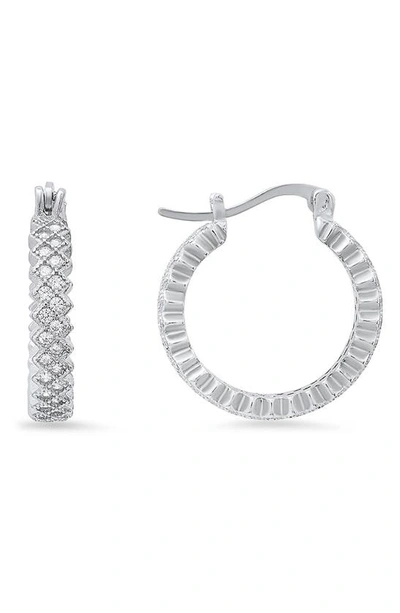 Shop Queen Jewels Sterling Silver Cubic Zirconia Hoop Earrings