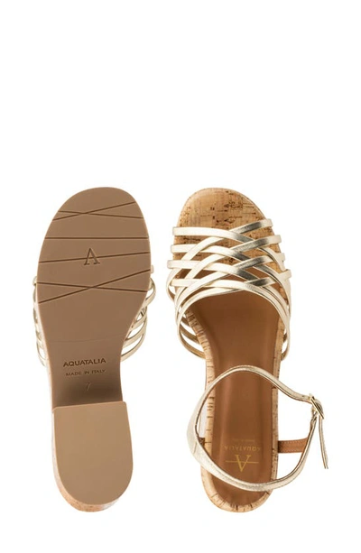 Shop Aquatalia Elene Block Heel Platform Sandal In Gold