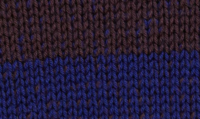 Marni Intarsia-knit-logo Virgin-wool Sweater In Coffee
