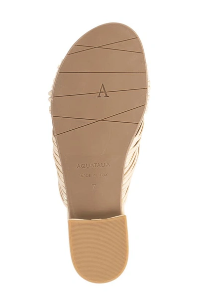 Shop Aquatalia Tristina Knotted Slide Sandal In Beige